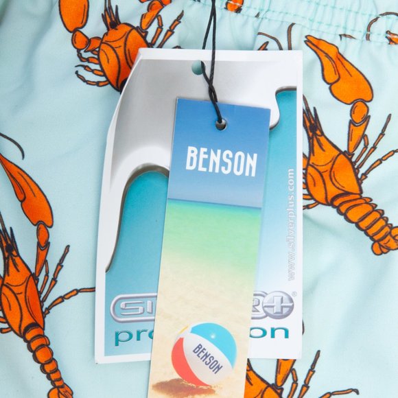 Benson NWT Blue Lobster Print Swim Shorts - Picture 2 of 4